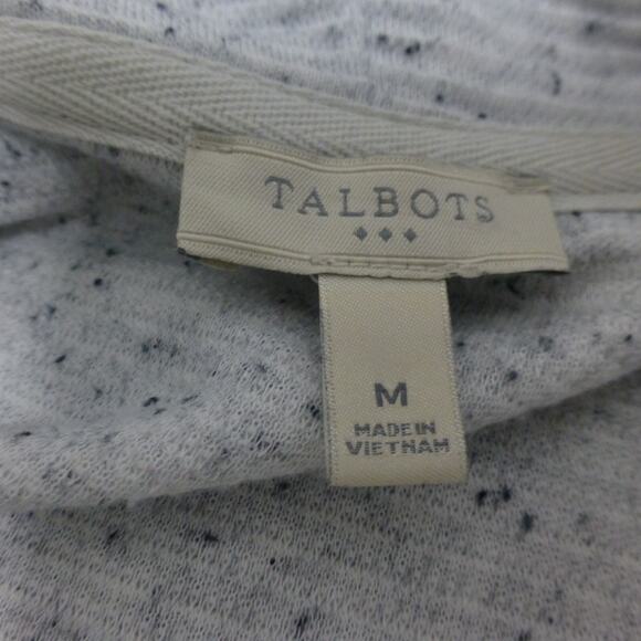 Talbots Sweater Womens Medium Gray Funnel Neck Pullover Lightweight Outdoor - Picture 4 of 8